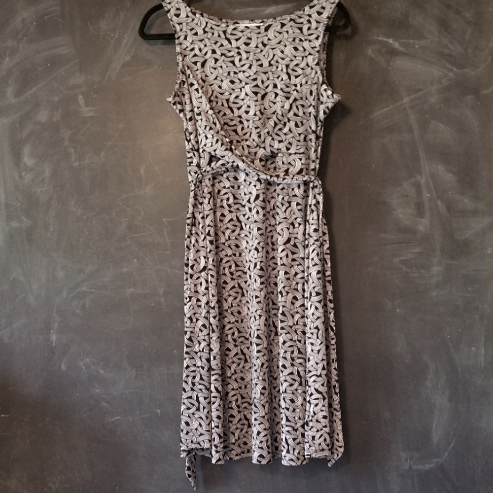 Motherhood Maternity Black White Sleeveless Dress SZ S